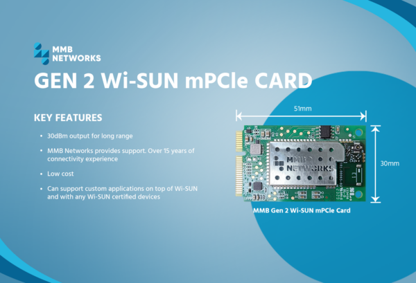 MMB Gen2 Wi-SUN mPCIe Card | MMB Networks